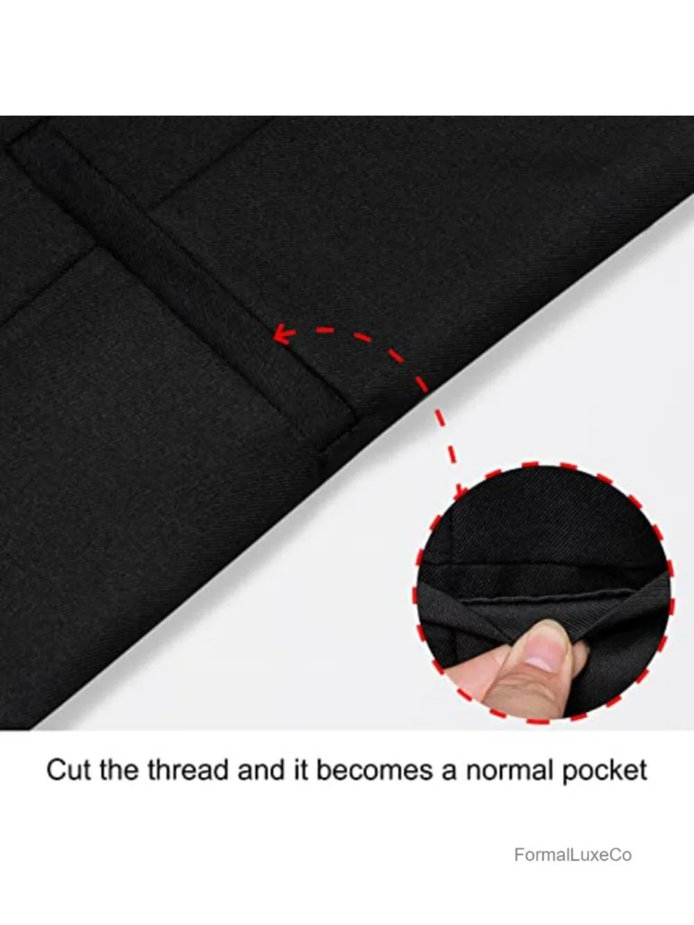 Men's Suit Vest Tuxedo V-Neck Button Dress Waistcoat with Pockets